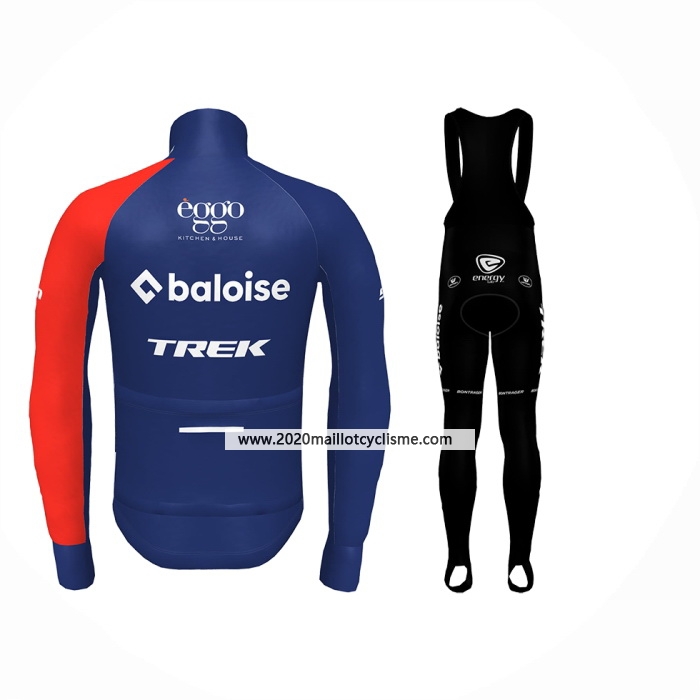 2024 Maillot Cyclisme Baloise Trek Rouge Bleu Manches Longues Et Cuissard